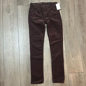 Adriano Goldschmied Brown Corduroy Pants size 24 women Prima cigarettes leg